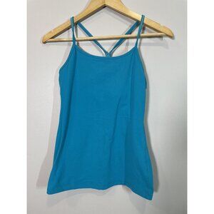 Lululemon Blue Strappy Tank Top Size 6 Athleisure Sporty Casual Workout